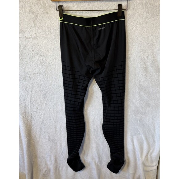 Nike Dri-Fit Pro Recovery Hypertight Running Tights in Black Neon Green Size L - Picture 8 of 16